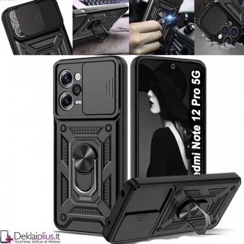 5in1 smūgiams atsparus dėklas su žiedu ir kameros apsauga (Xiaomi Poco X5 Pro 5G/Redmi Note 12 Pro 5G)